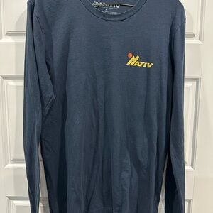 Native Long Sleeve Tee - Navy Blue with Yellow Logo